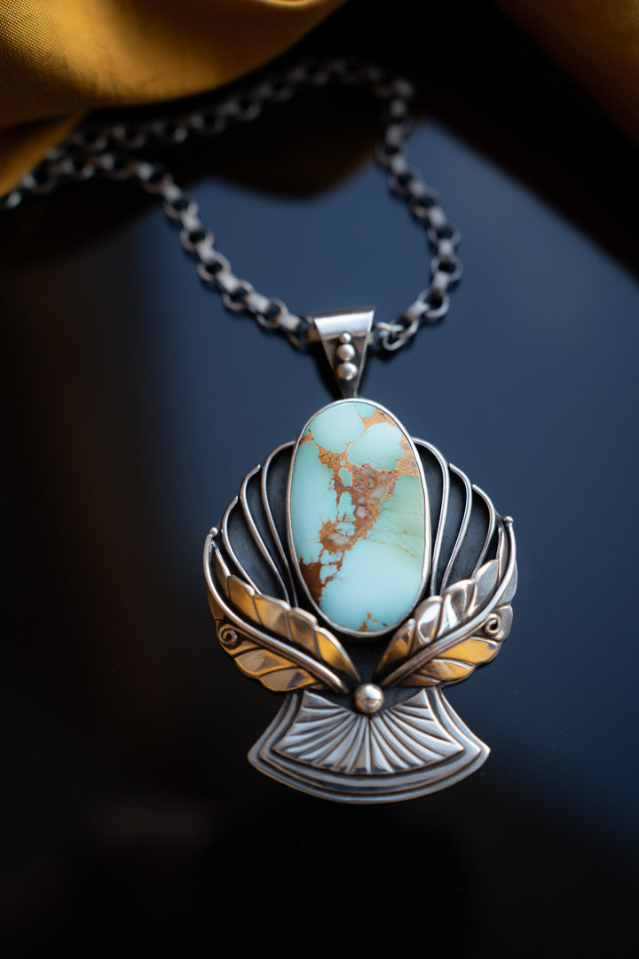 High Grade Royston Turquoise Pendant