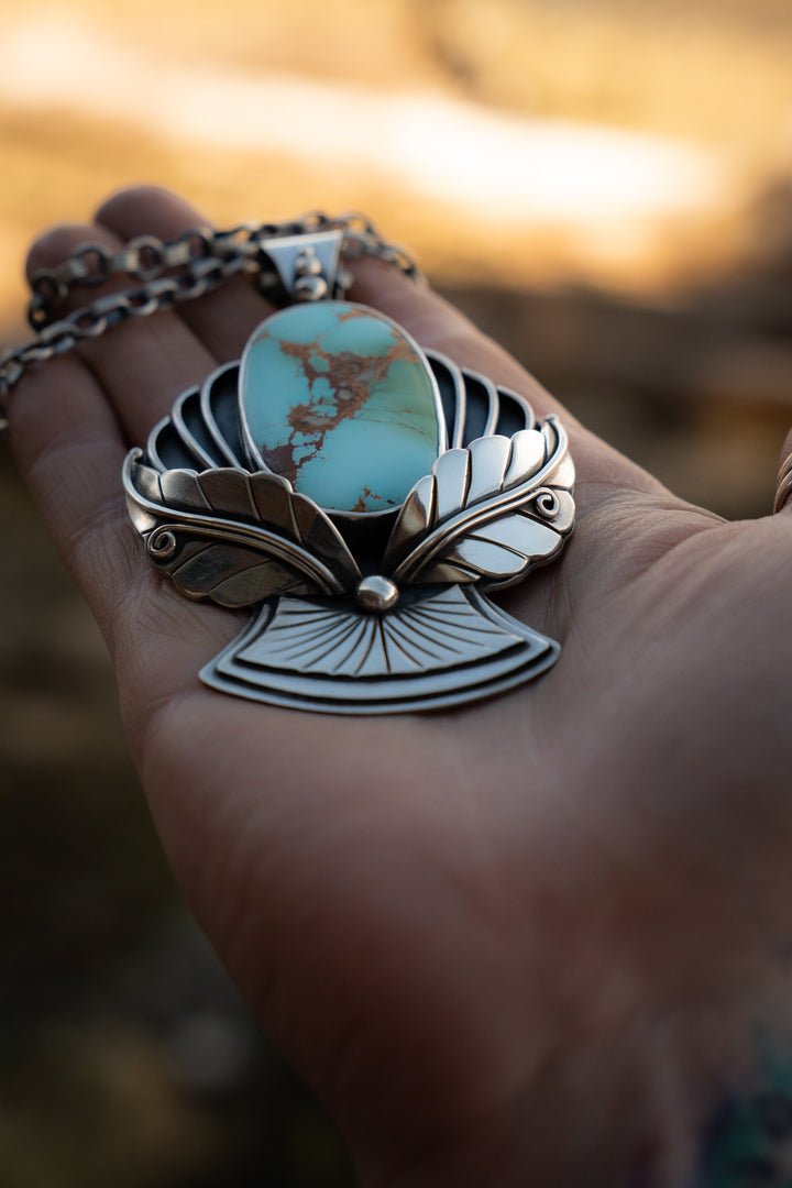 High Grade Royston Turquoise Pendant