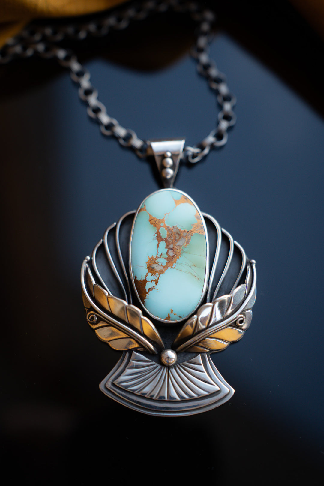 High Grade Royston Turquoise Pendant