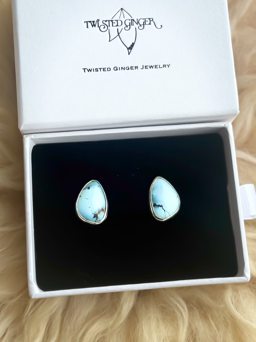 Golden Hills Turquoise Stud Earrings
