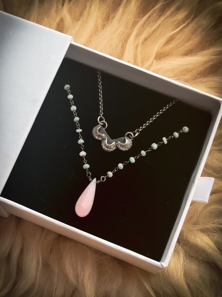 Trinity & Dew Drop Luminary Necklace Set
