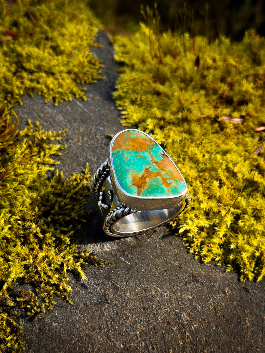 Frontier Shank - Pilot Mountain Turquoise Ring