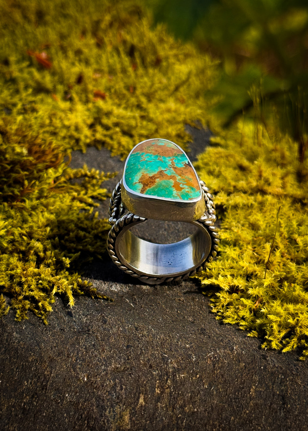 Frontier Shank - Pilot Mountain Turquoise Ring