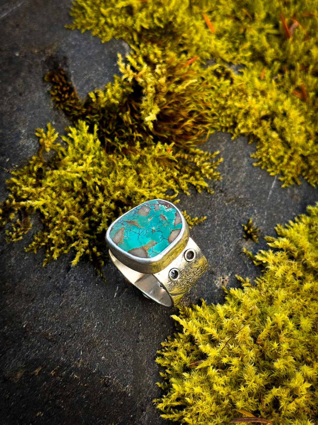 Ridge Shank - Pilot Mountain Turquoise Ring
