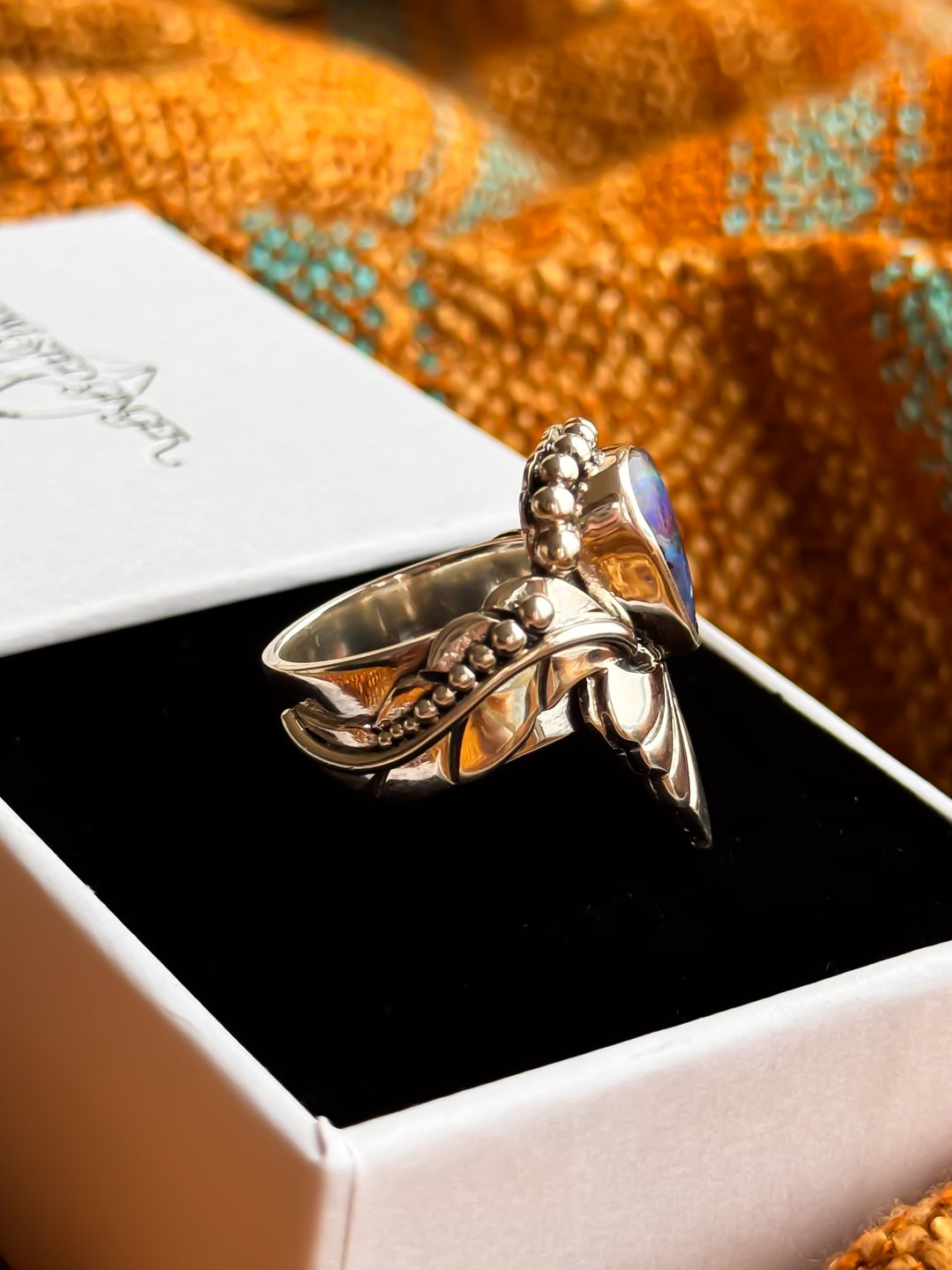 Australian Boulder Opal Ring ~ Interstellar