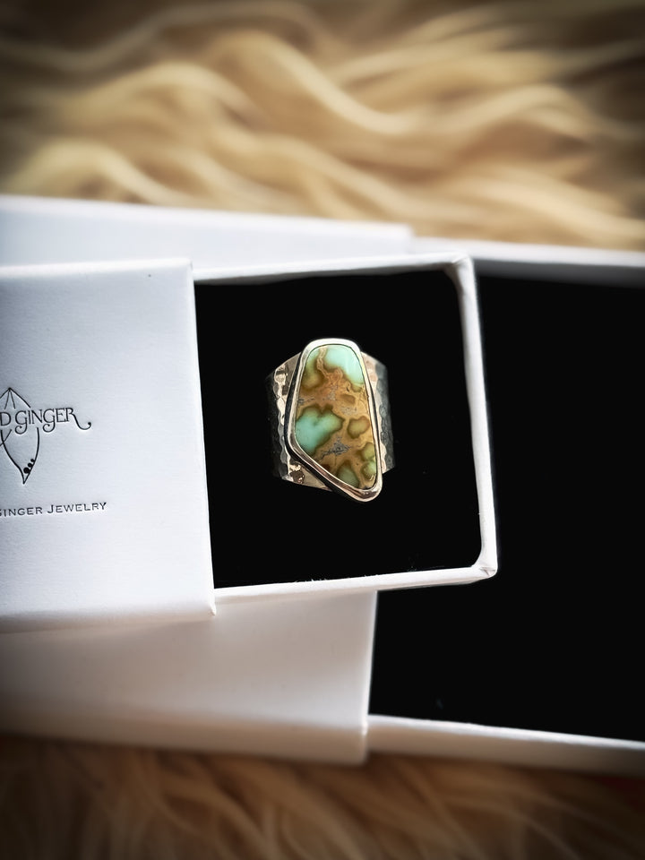 Iron Maiden Turquoise Ring