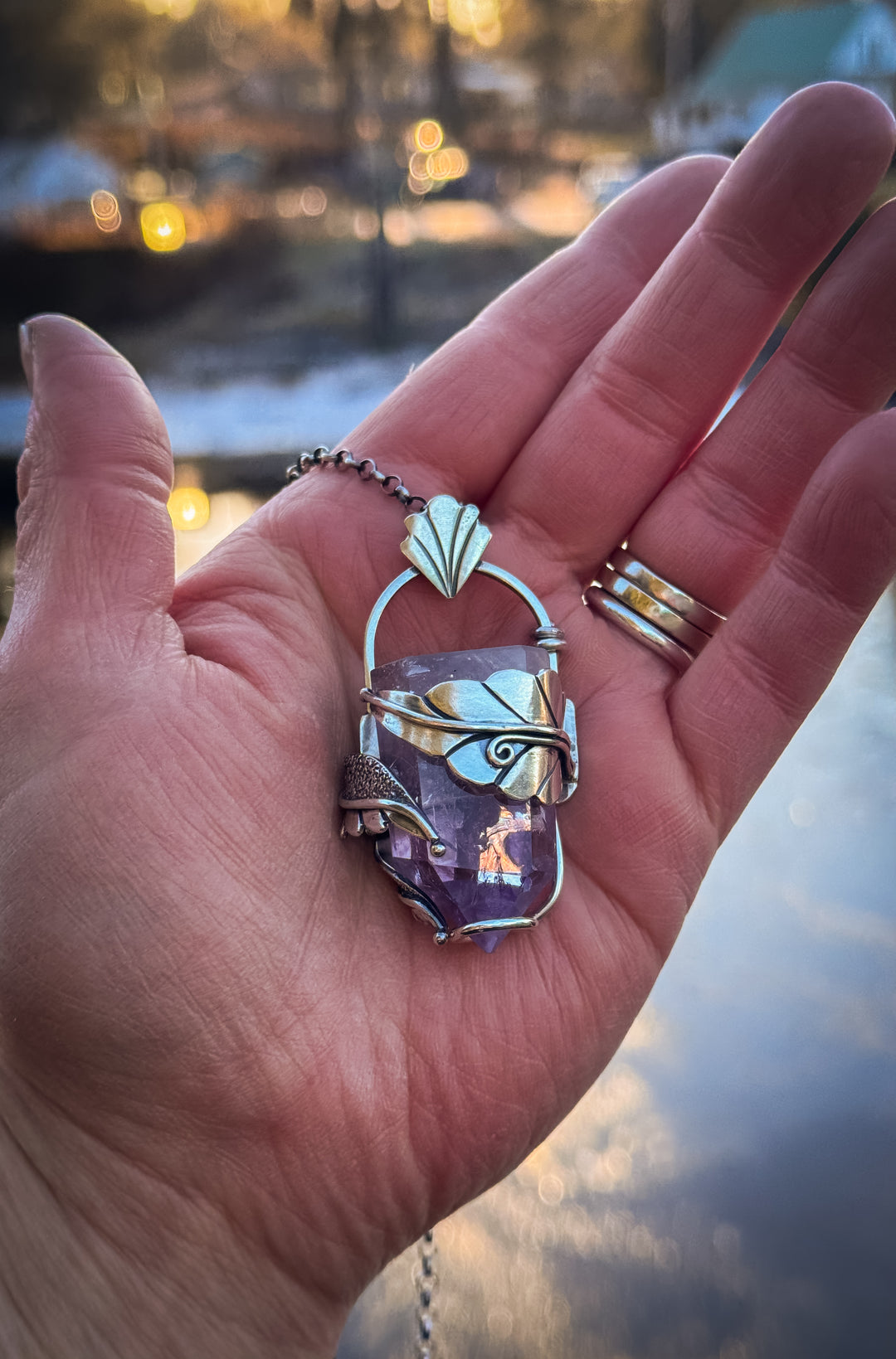 The Moon Mage's Tower-Amethyst Necklace