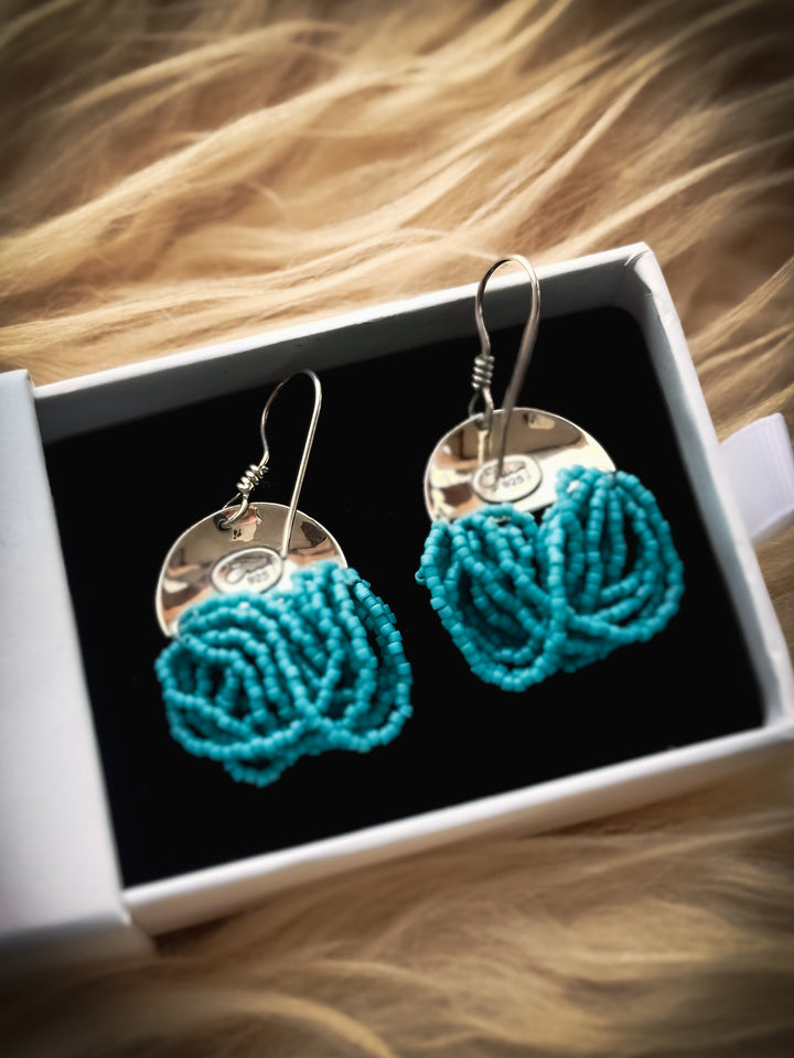 Misty Fjords - Turquoise Beaded Earrings