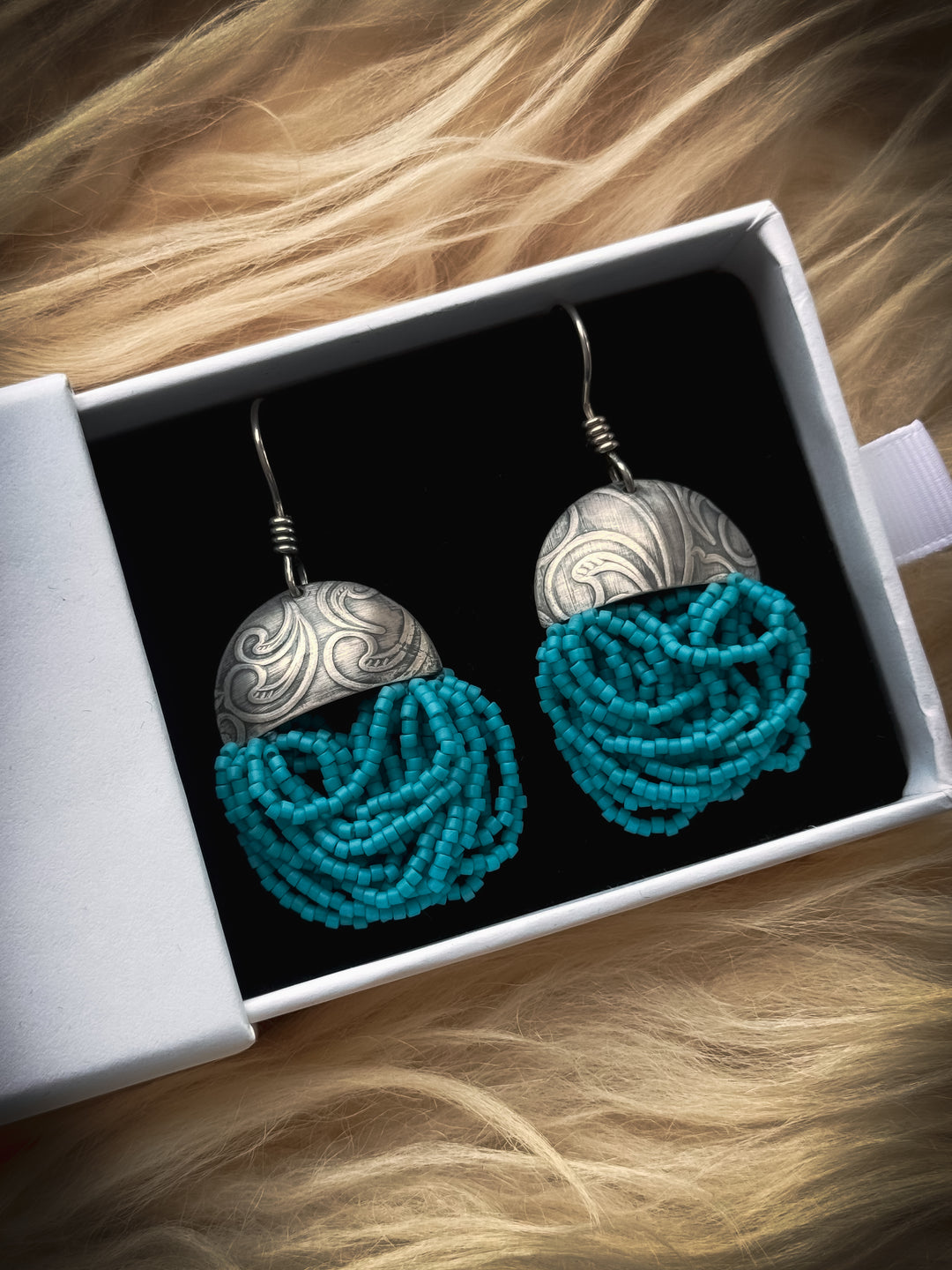 Misty Fjords - Turquoise Beaded Earrings