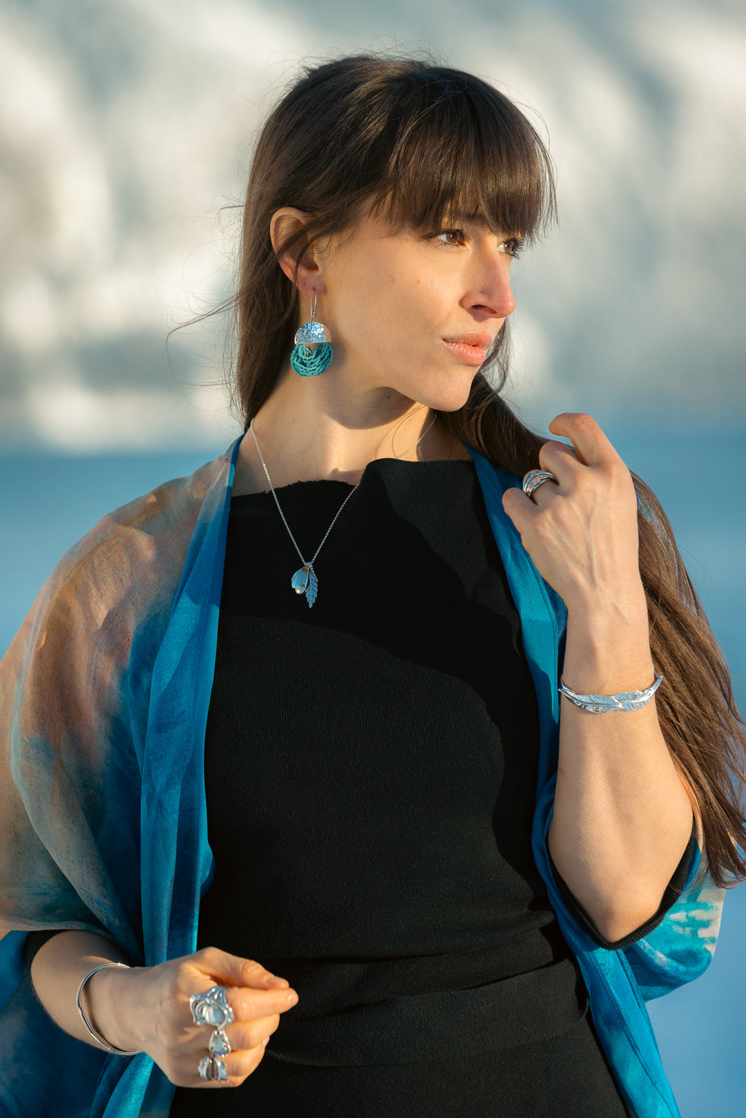 Misty Fjords - Turquoise Beaded Earrings