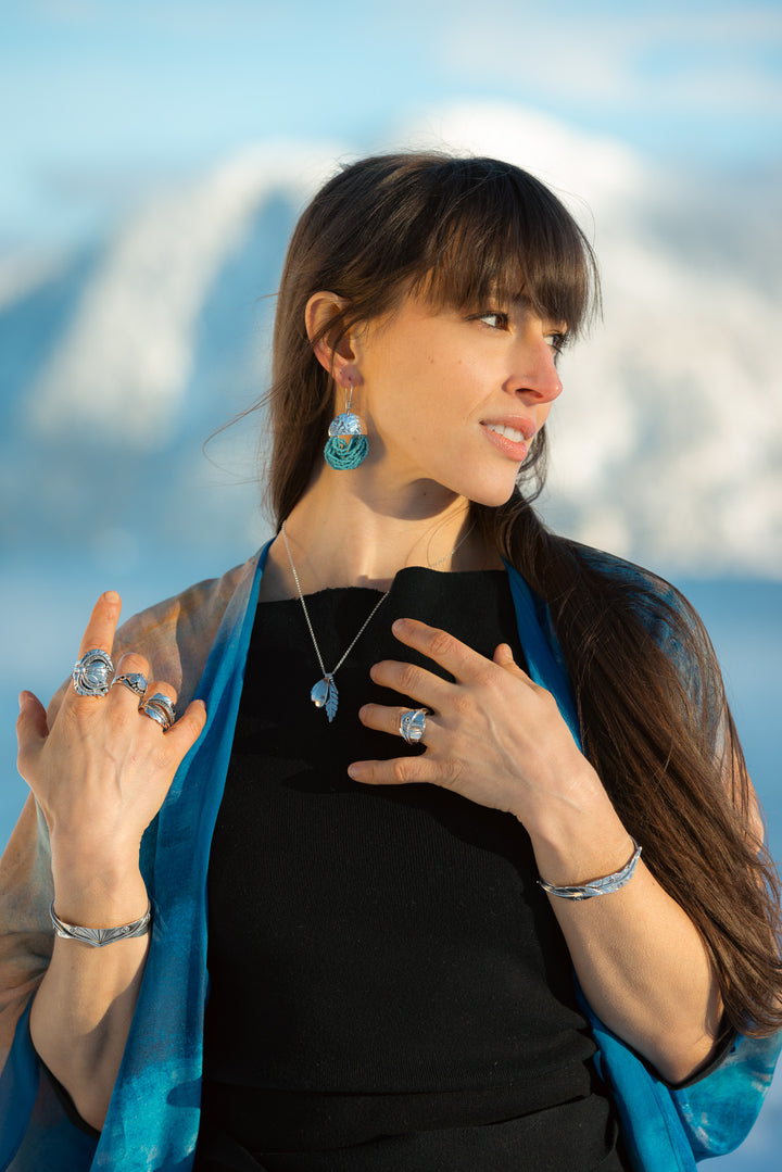 Misty Fjords - Turquoise Beaded Earrings