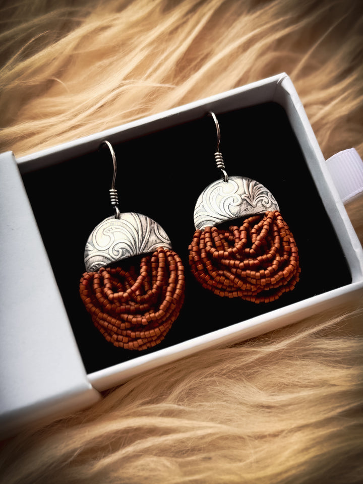 Rugged Sienna - Sienna Beaded Earrings