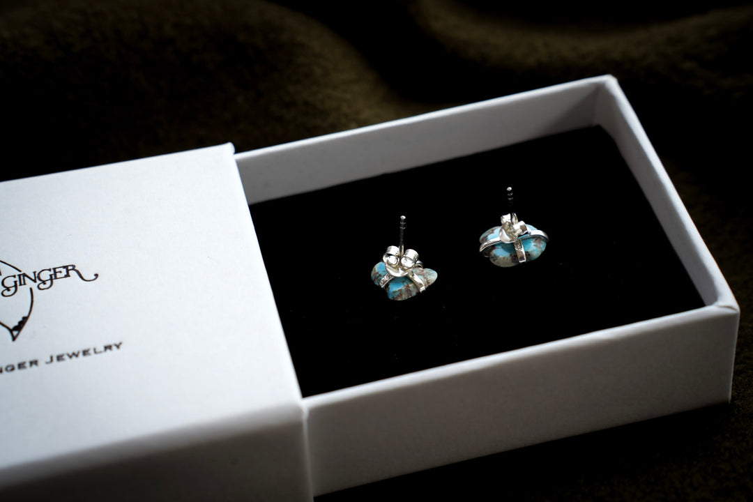 Golden hills Turquoise Split Stud Earrings