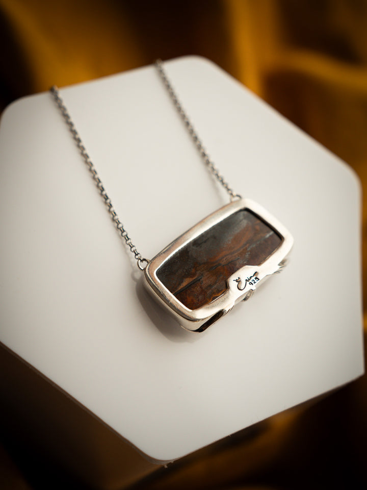 Mara Mamba Tiger’s Eye Statement Pendant Necklace