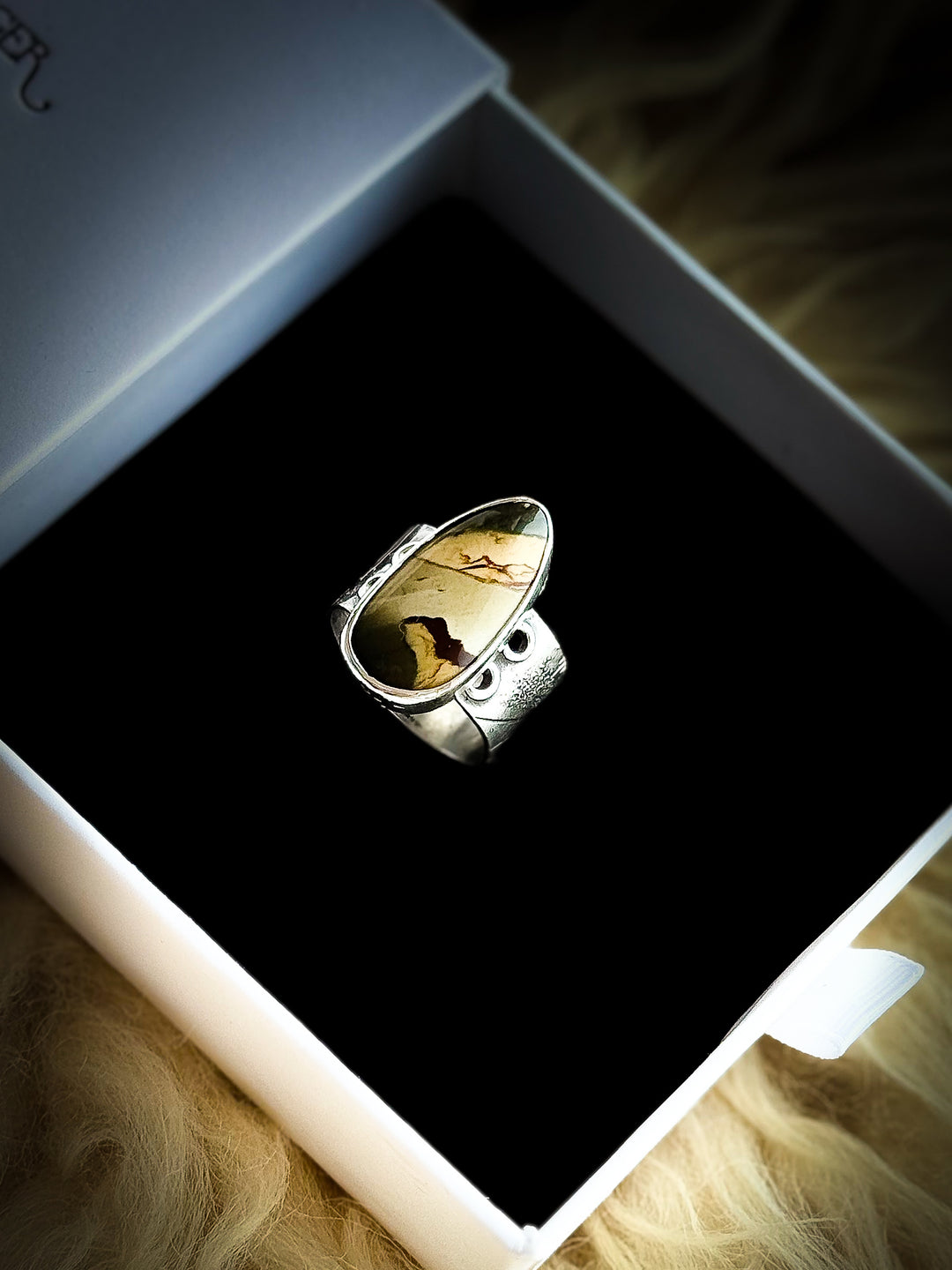 Deep River Jasper Ring