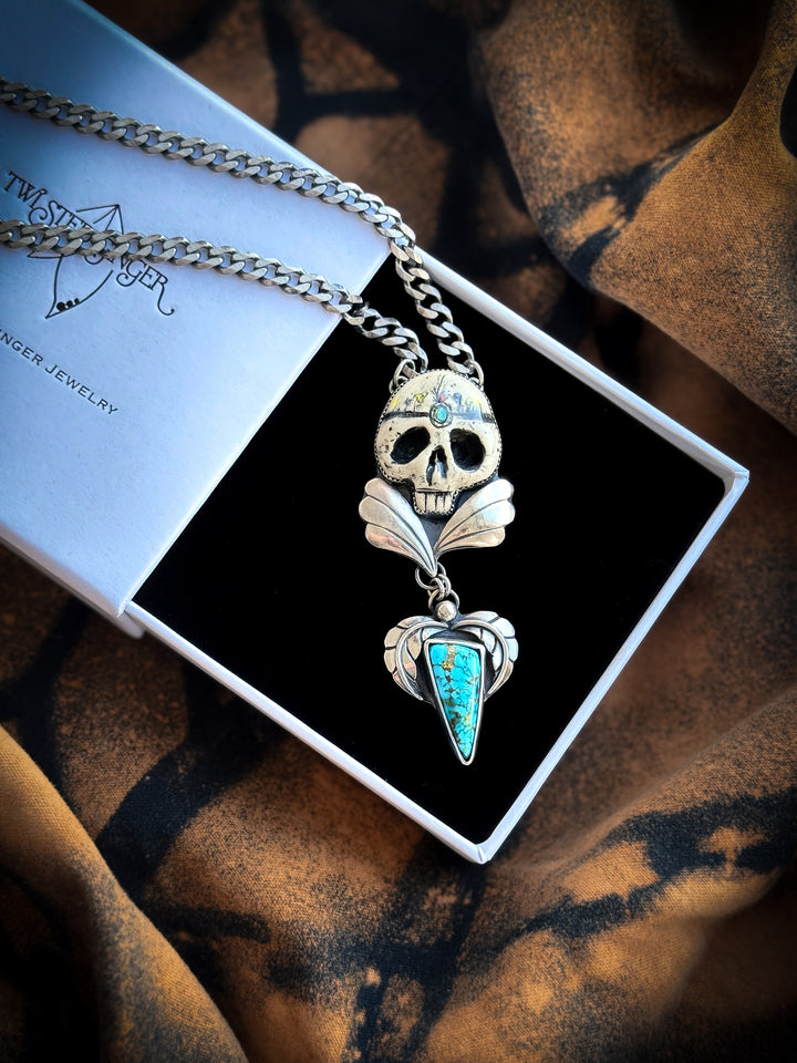 Skull & Turquoise Necklace