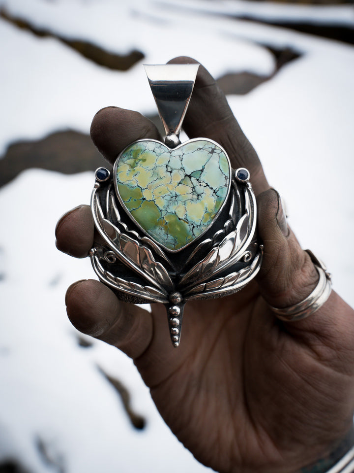 Heirloom Turquoise Heart Pendant