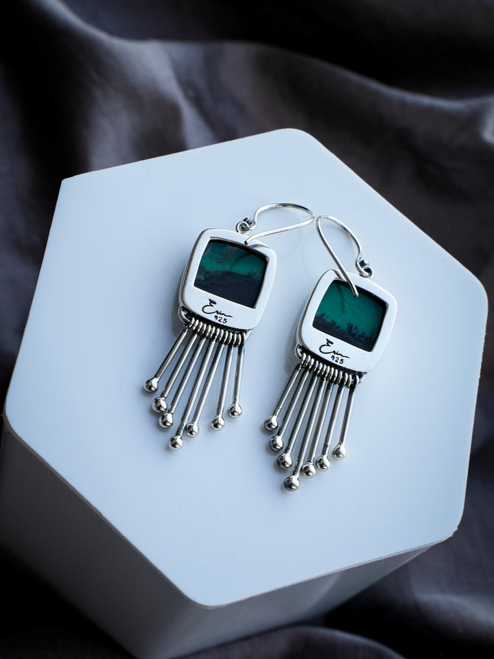Opalwood Fringe Earrings - Ancient Stillness