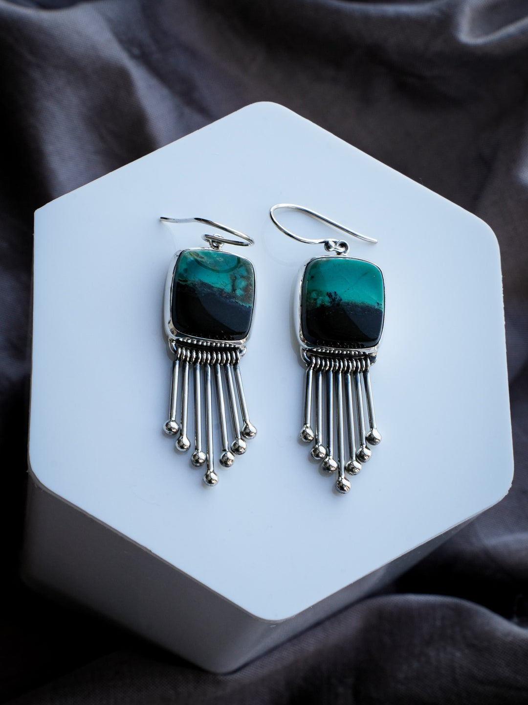 Opalwood Fringe Earrings - Ancient Stillness