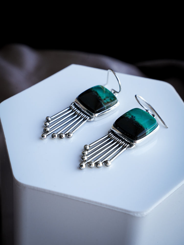 Opalwood Fringe Earrings - Ancient Stillness