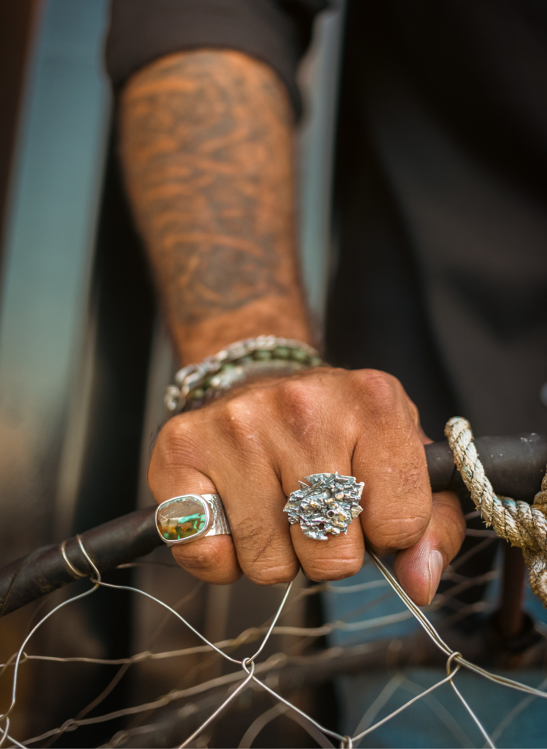 Ridge Shank - Pilot Mountain Turquoise Ring