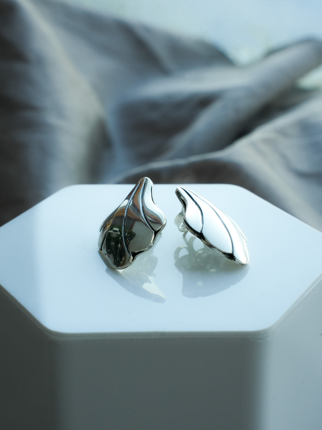 Evangeline Silver Post Earrings