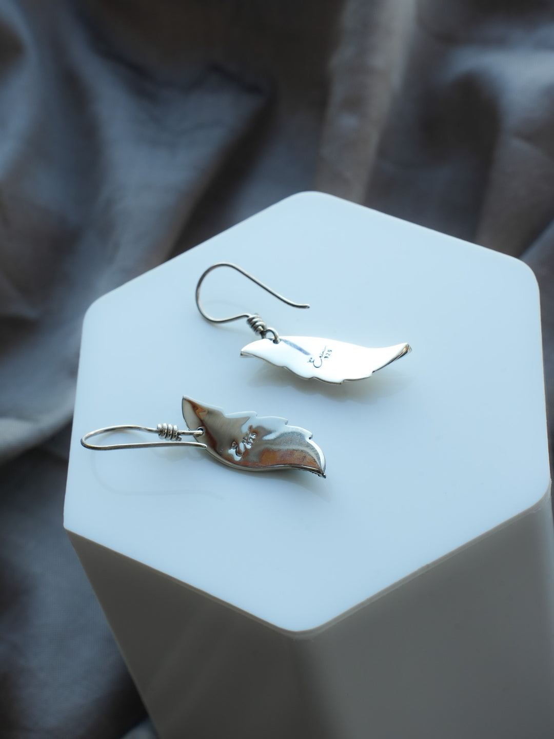 Rain Kissed Berry Leaf Earrings