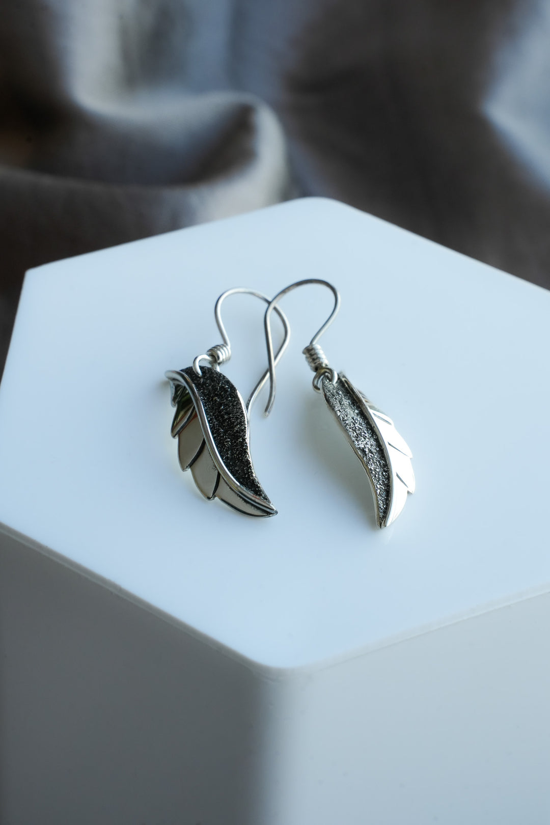 Rain Kissed Berry Leaf Earrings