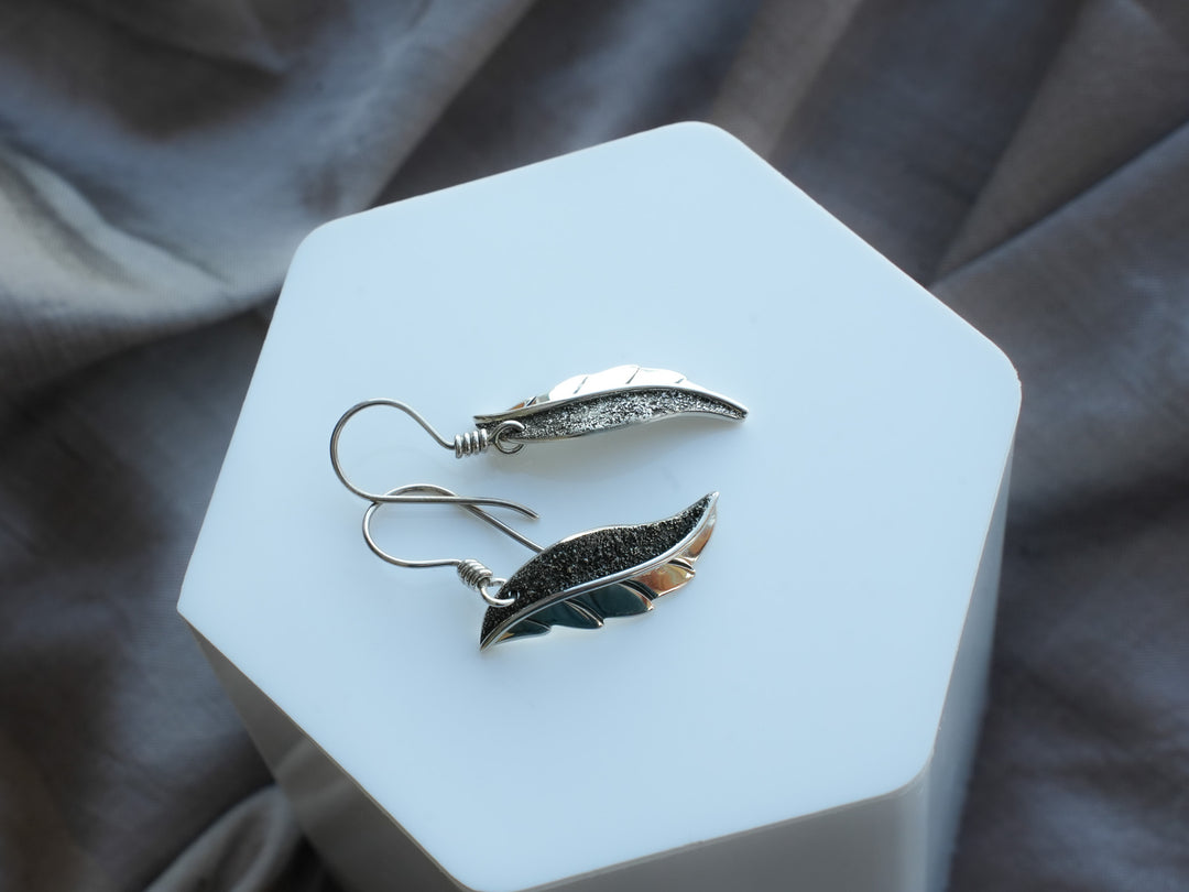 Rain Kissed Berry Leaf Earrings