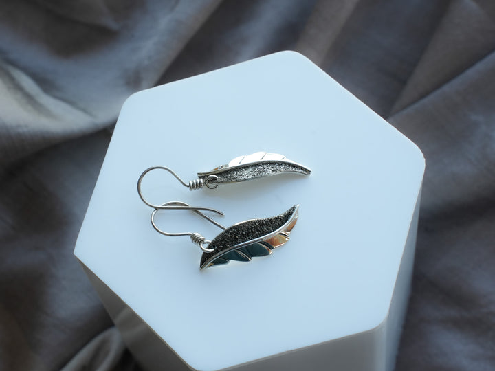 Rain Kissed Berry Leaf Earrings