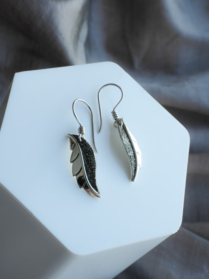 Rain Kissed Berry Leaf Earrings