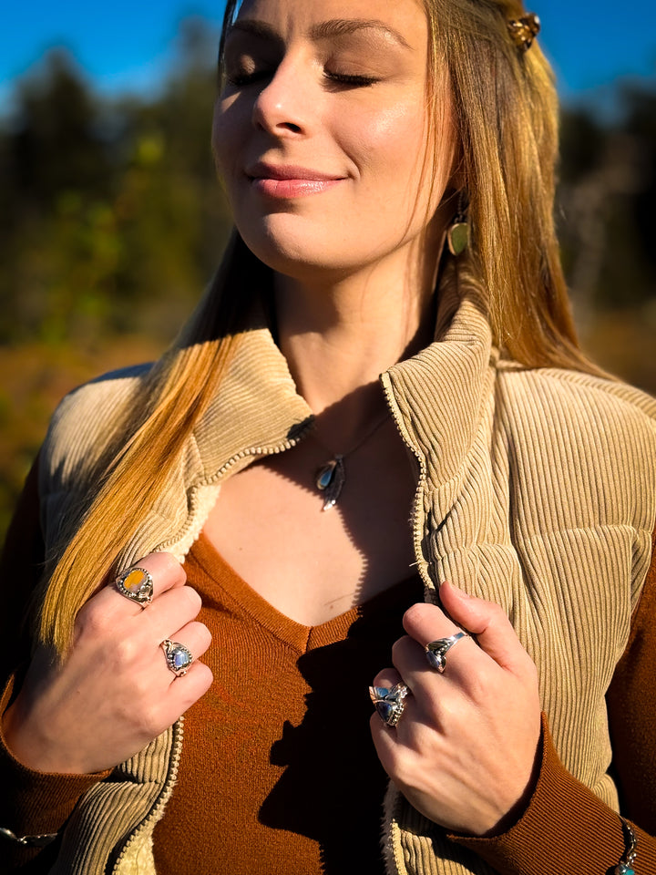 Australian Boulder Opal Ring- Dawn