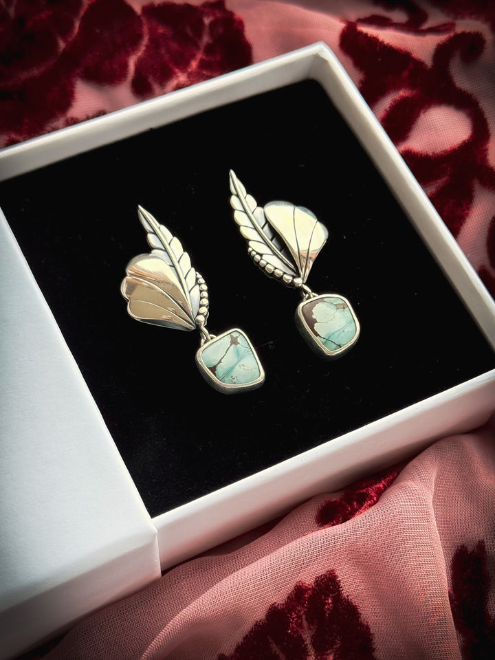 Fairy Wing Gobi Turquoise Earrings