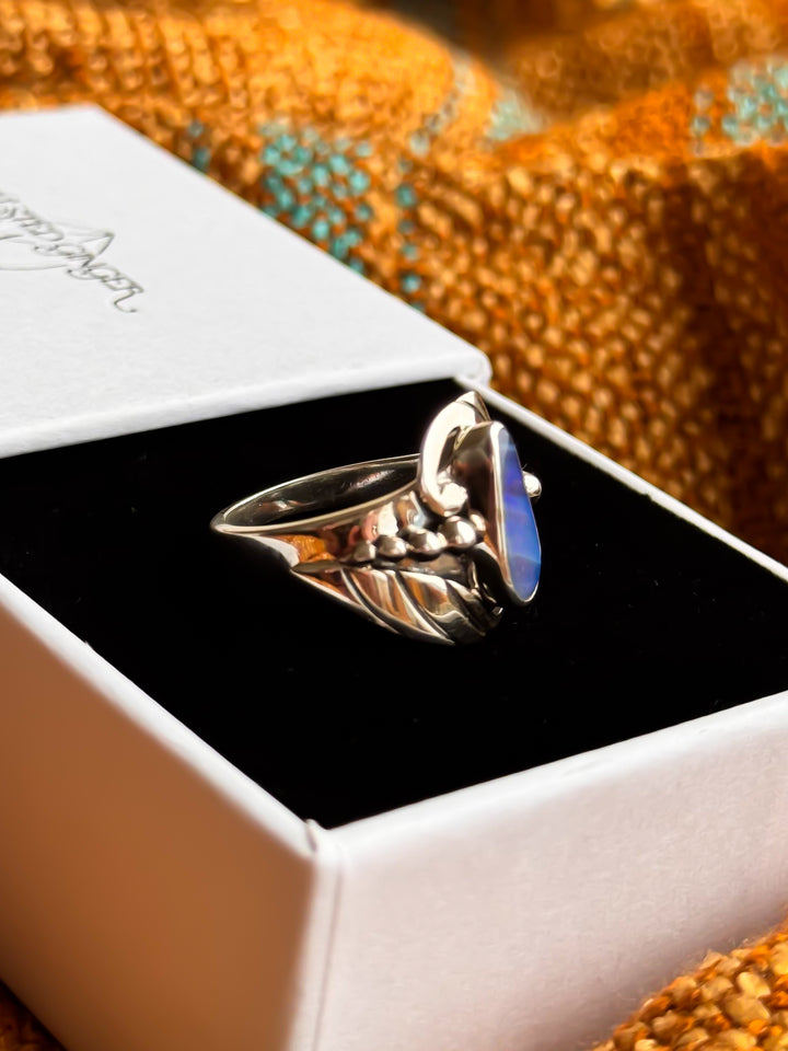 Australian Boulder Opal Ring ~ Tempest
