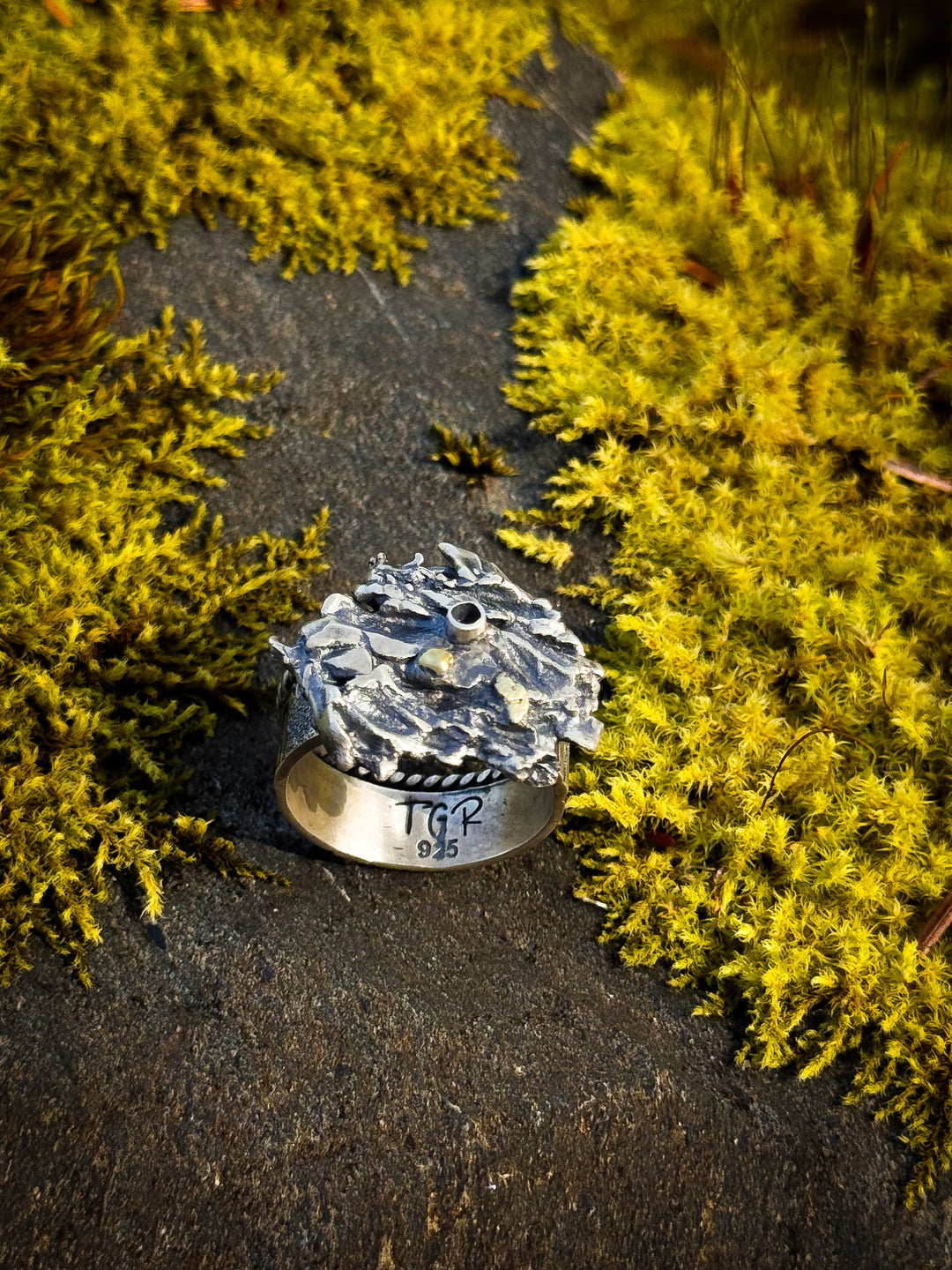 Tundra Silver & Gold Nugget Ring