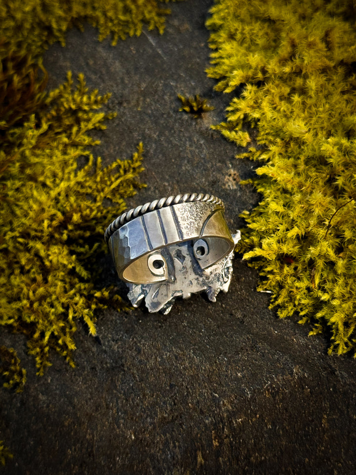 Tundra Silver & Gold Nugget Ring