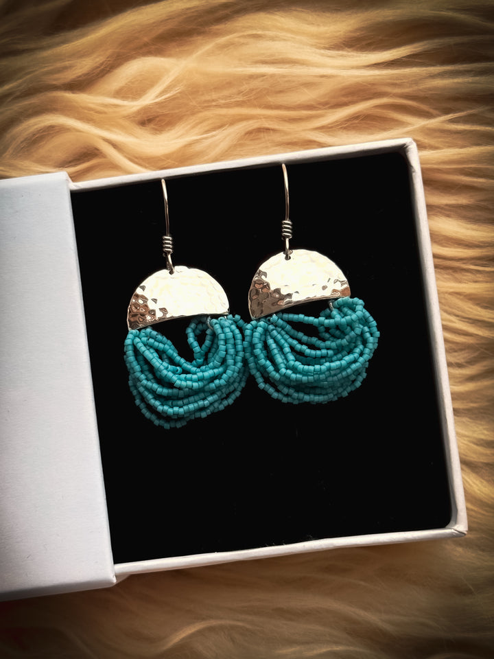 Misty Fjords - Turquoise Beaded Earrings