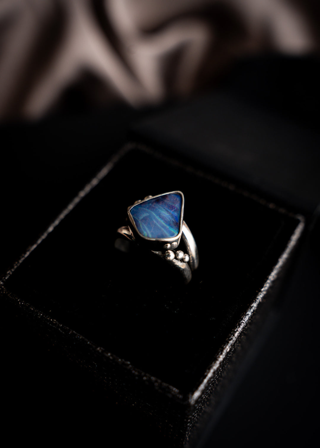 Custom Boulder Opal Split Shank Ring