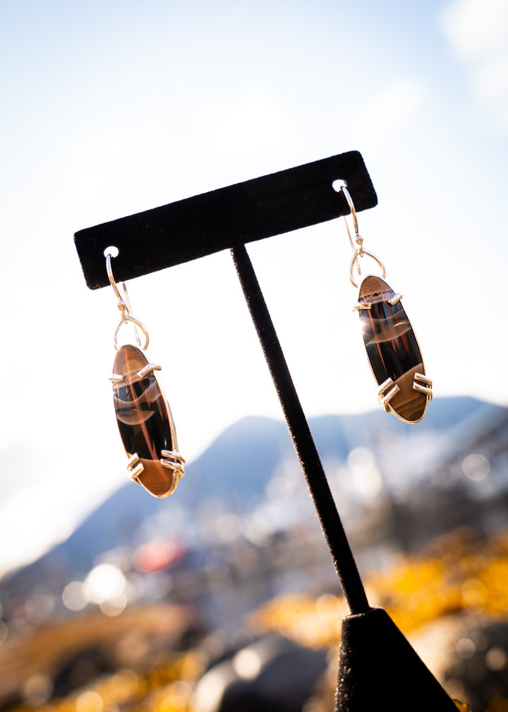 Fryite Jasper Oval Drop Earrings