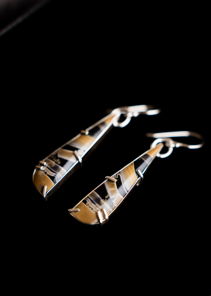 Fryite Jasper Long Teardrop Earrings