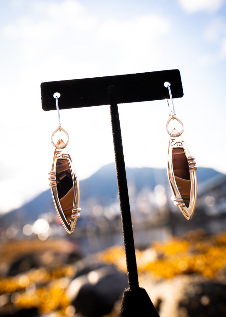 Fryite Jasper Marquise Earrings