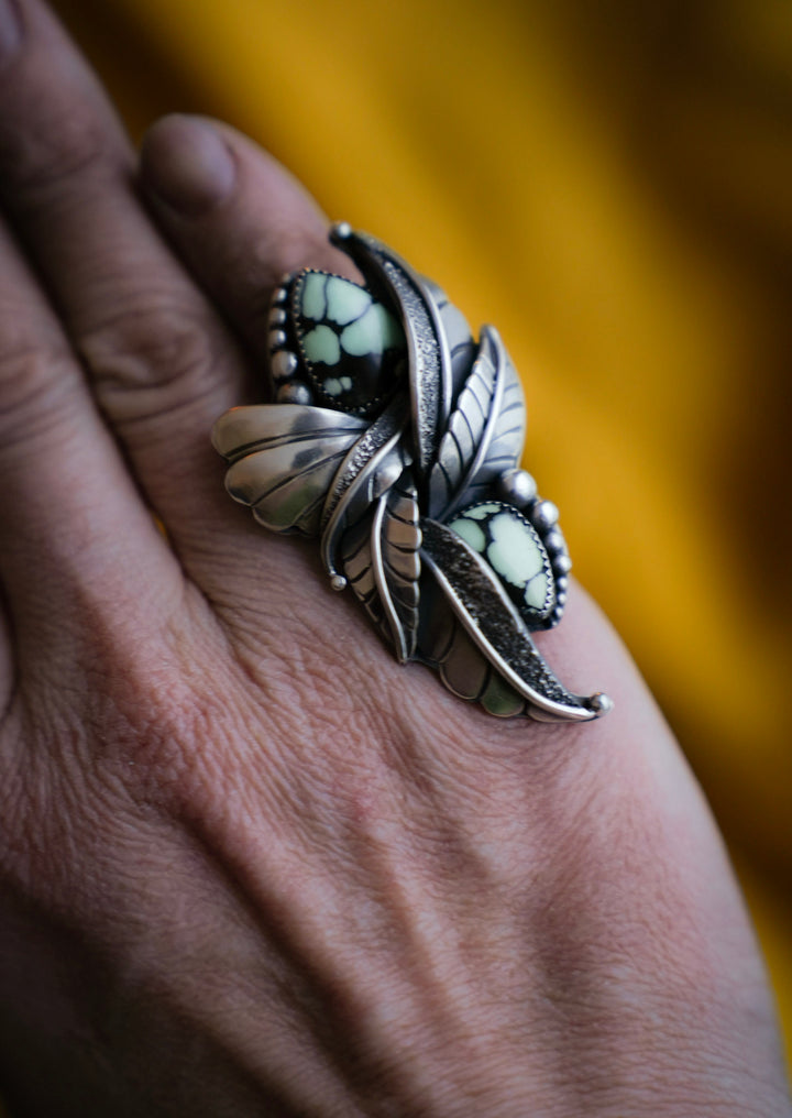 Desert Bloom Variscite Ring - The Awakening