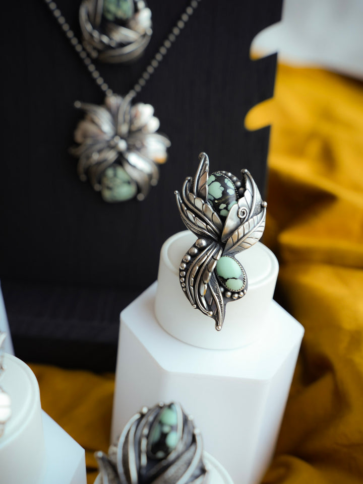 Desert Bloom Variscite Ring - The Fates