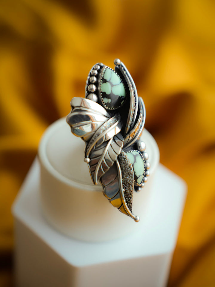 Desert Bloom Variscite Ring - The Awakening