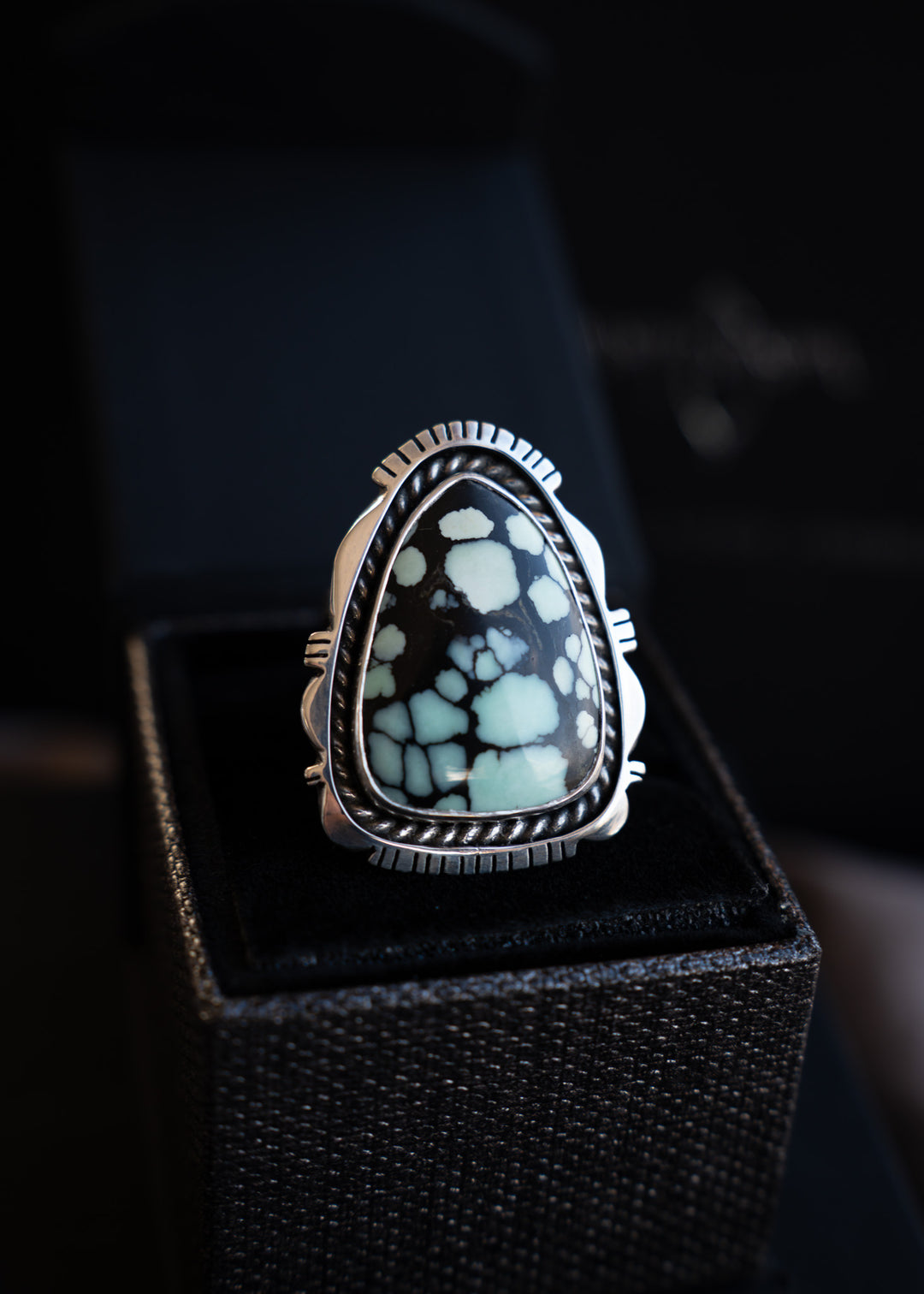 High Grade Desert Bloom Variscite Sterling Silver Heirloom Ring