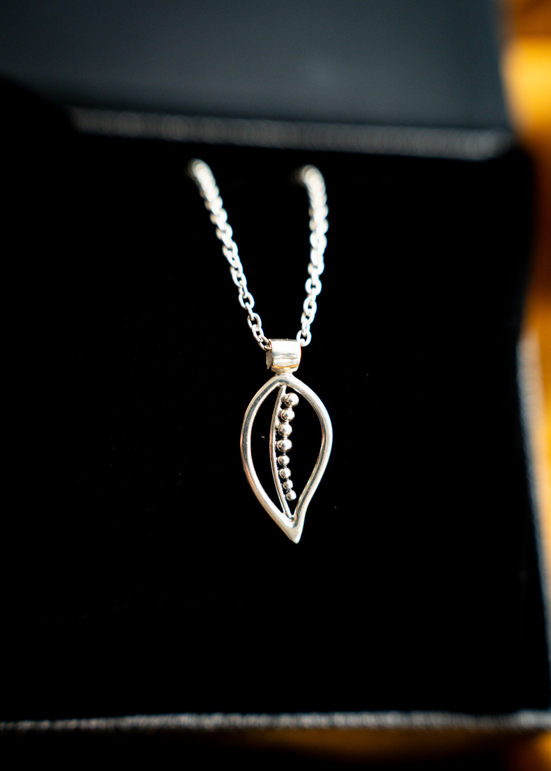 Echo | Sterling Silver Leaf Pendant | Mewali Meadows