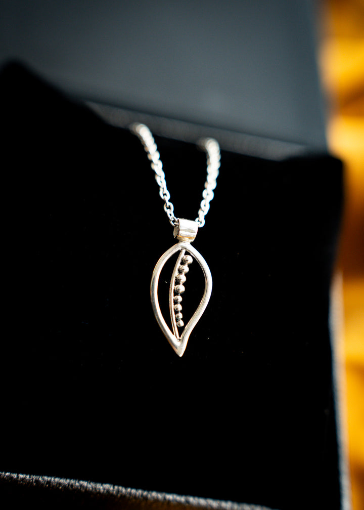 Echo | Sterling Silver Leaf Pendant | Mewali Meadows