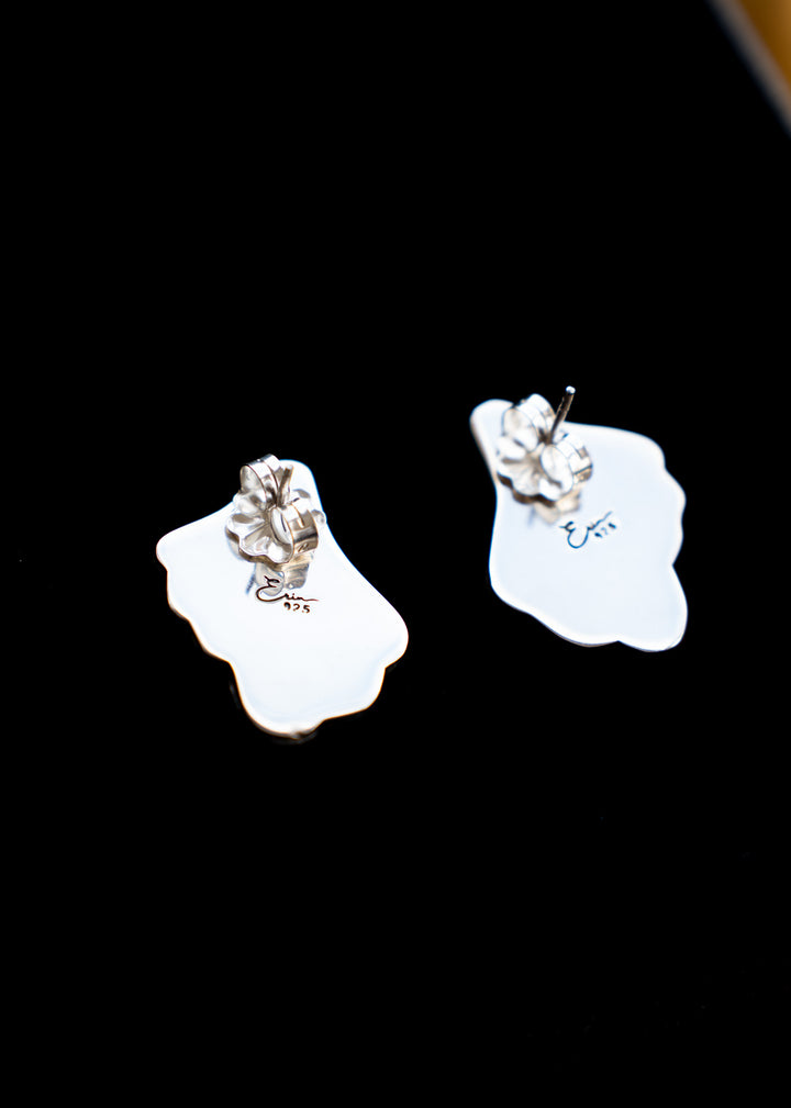 Evangeline Silver Post Earrings