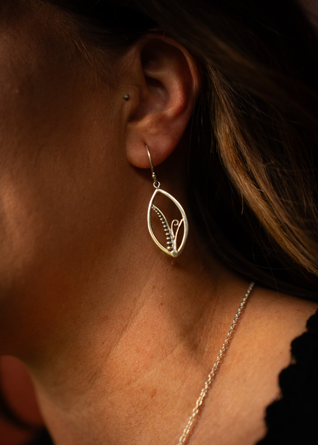 Fernlight | Sterling Silver Fern Curl Earrings | Mewali Meadows