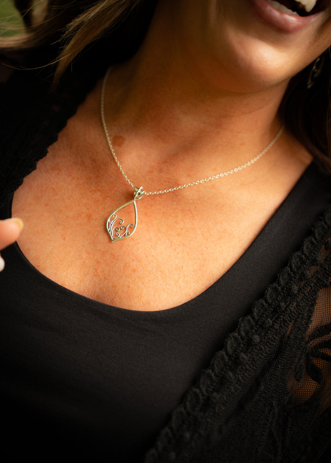 Fiddlehead | Sterling Silver Fern Pendant | Mewali Meadows